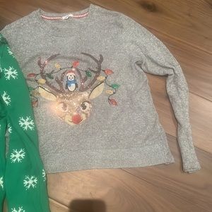 Reindeer Penguin Christmas Sweater